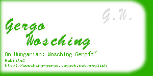 gergo wosching business card